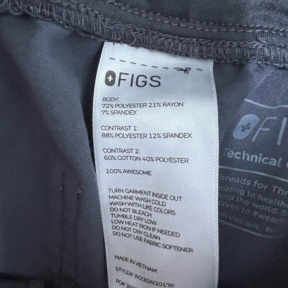 FIGS Technical Collection Gray Jogger Scrub Pants XS EUC - Picture 6 of 10